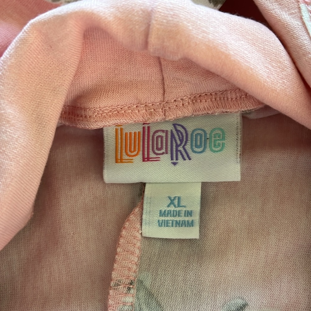 LuLaRoe Breast Cancer Lightweight Amber Hoodie Sz XL - Picture 5 of 7